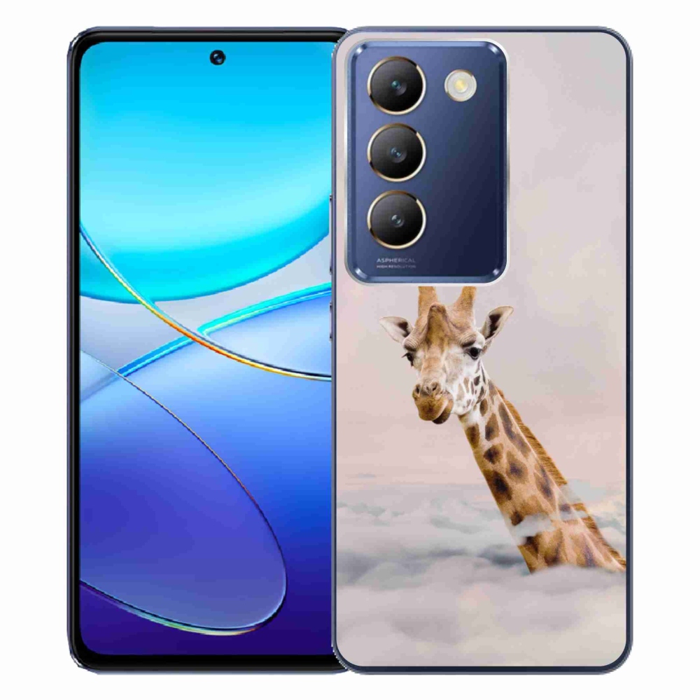 Gelový kryt mmCase na Vivo V40 SE 4G/5G - žirafa v oblacích