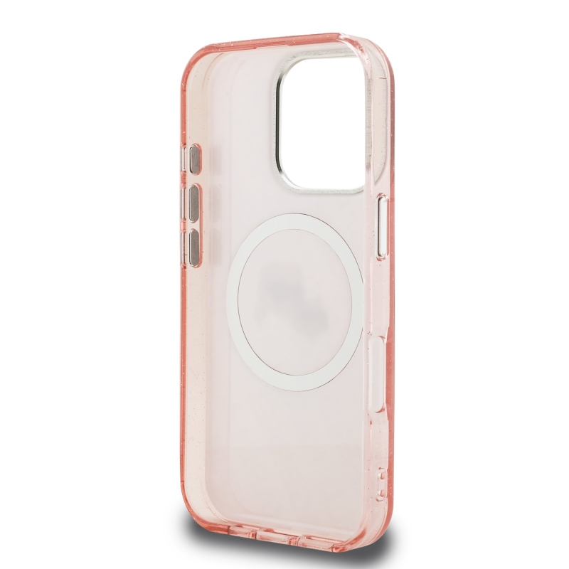 Karl Lagerfeld IML K&CH Heads Repeated Logo MagSafe Zadní Kryt pro iPhone 16 Pro Pink