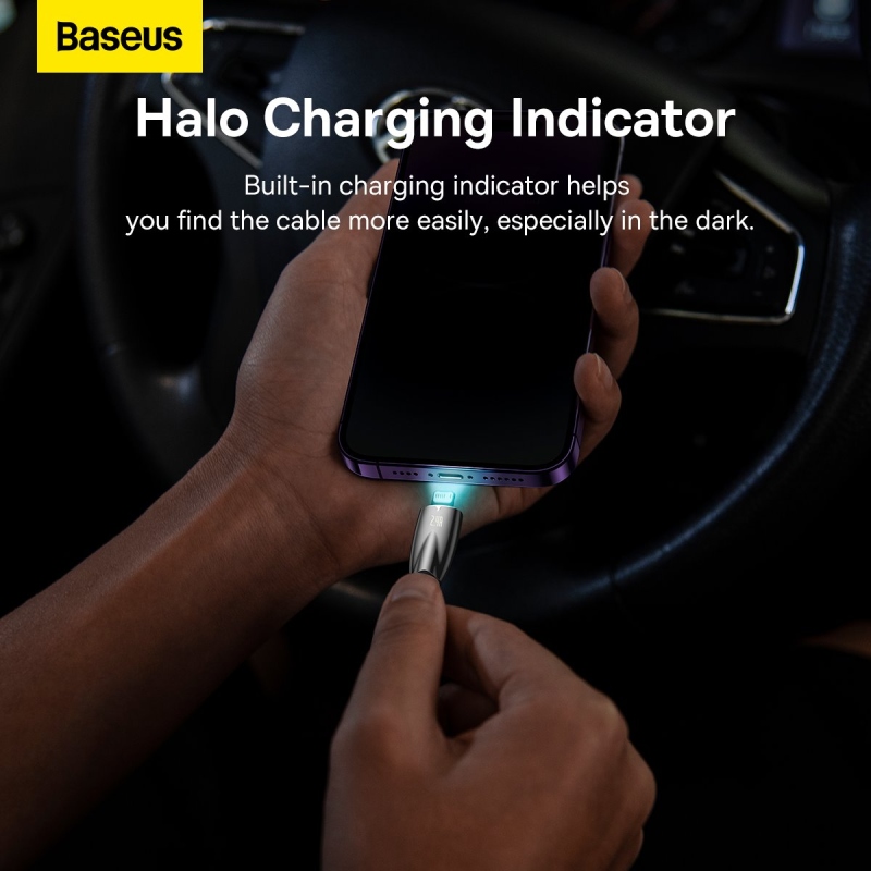 Baseus Glimmer Series Fast Charging Datový Kabel USB-A - Lighting 2.4A 2m Black