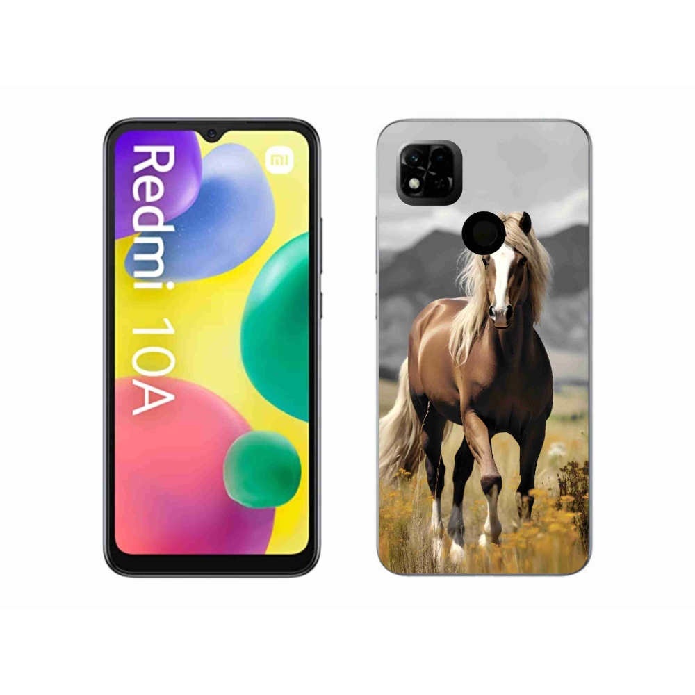 Gelový kryt mmCase na Xiaomi Redmi 10A - hnědý kůň 1