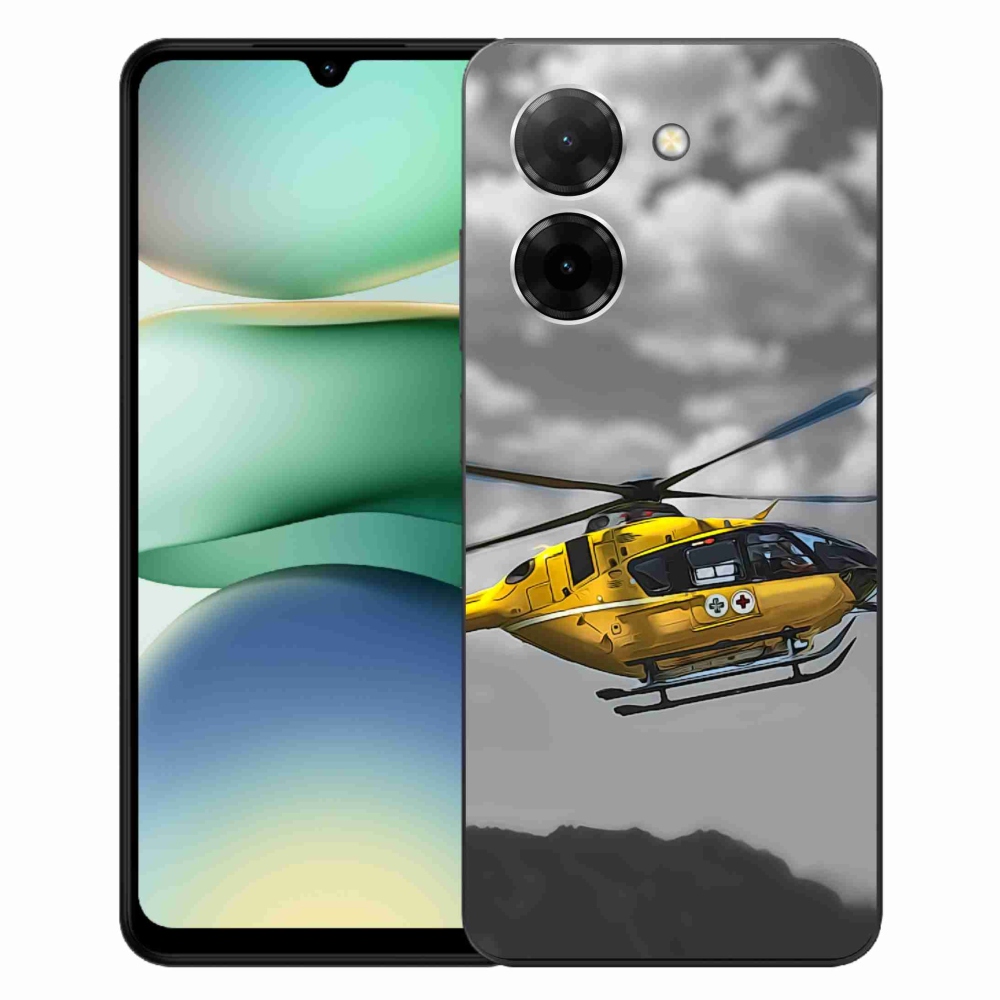 Gelový kryt mmCase na Xiaomi Redmi A5 (171.7x77.8x8.3mm) - žlutá helikoptéra