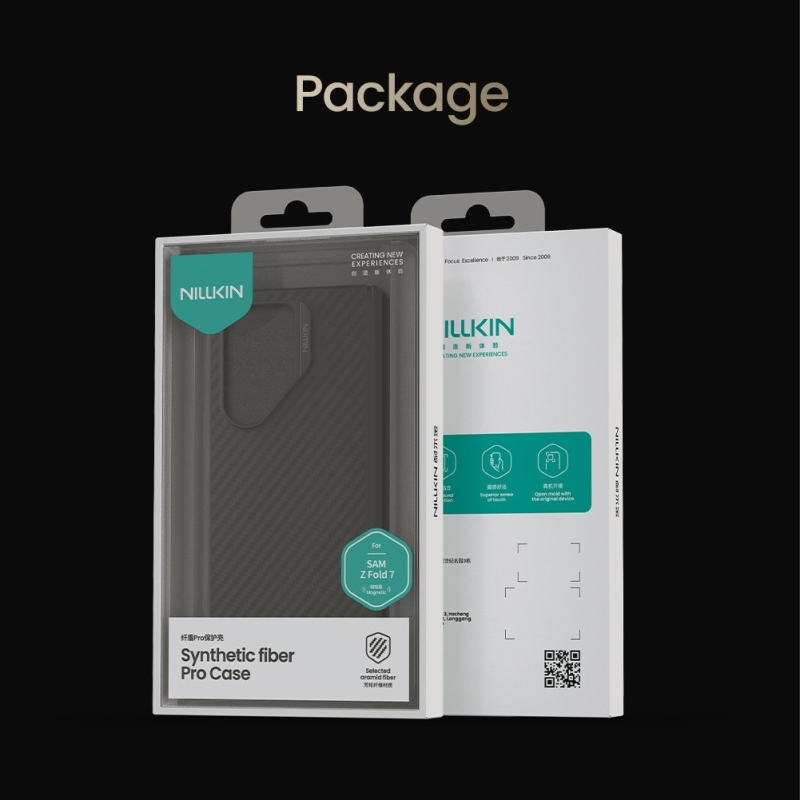 Nillkin Synthetic Fiber PRO Magnetic Zadní Kryt pro Samsung Galaxy Z Fold 7 Golden