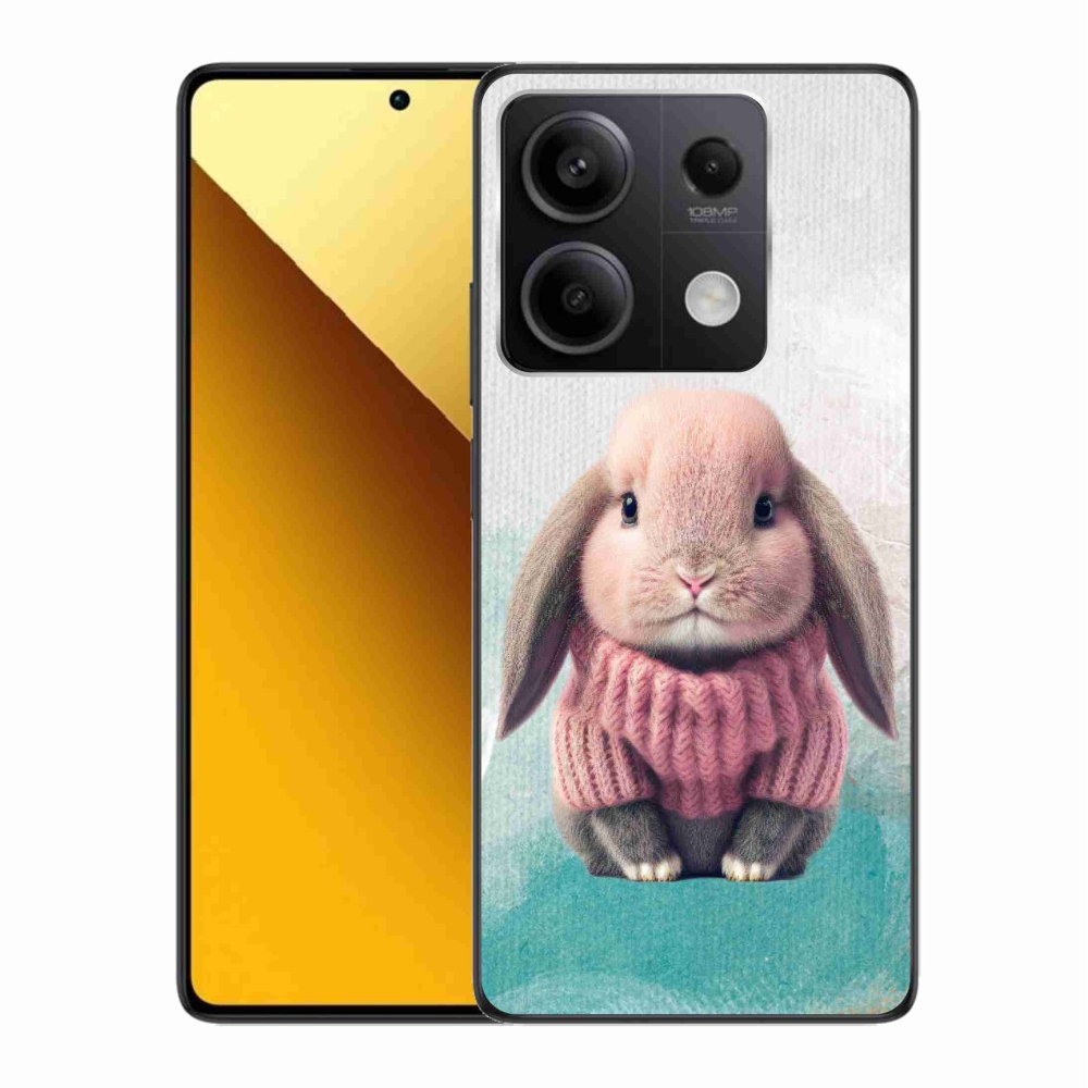 Gelový kryt mmCase na Xiaomi Redmi Note 13 5G - králíček ve svetru