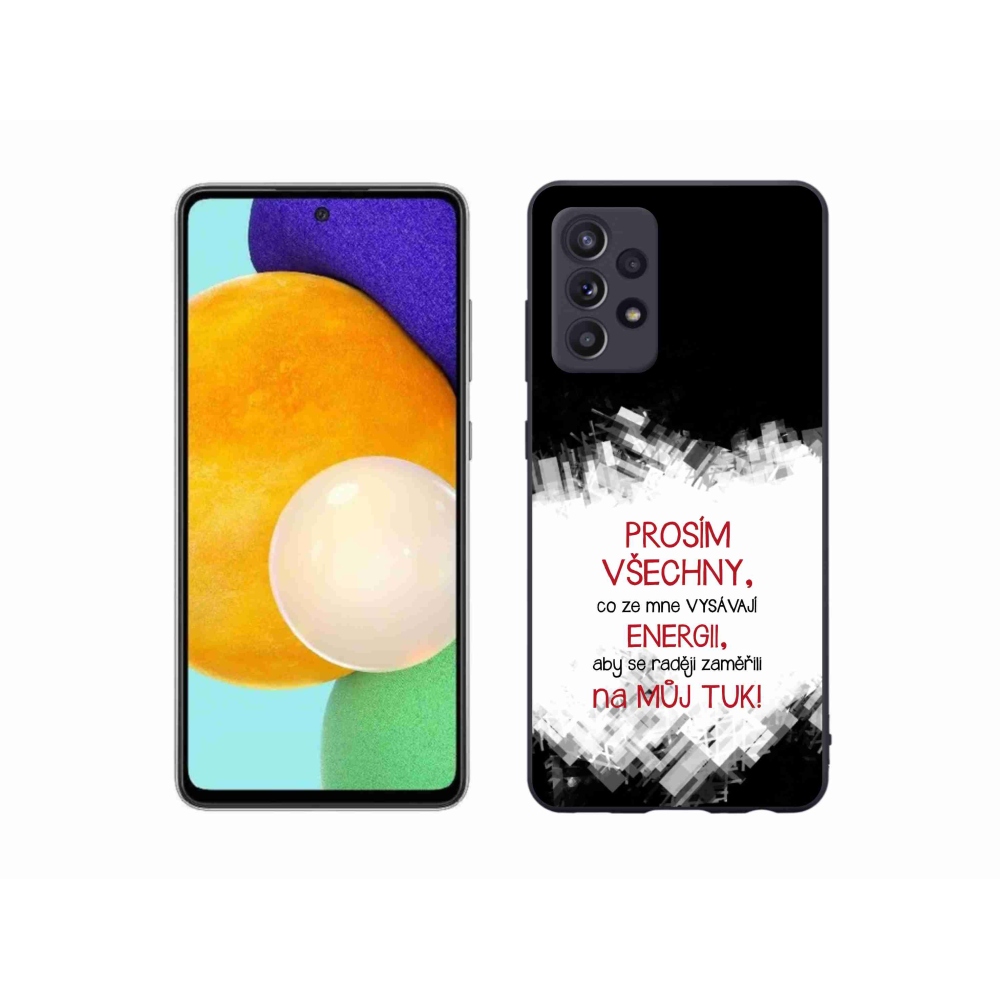 Gelový kryt mmCase na Samsung Galaxy A52/A52 5G - vtipný text 1 červený