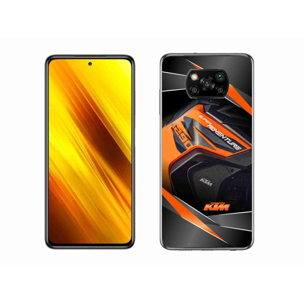 Gelový kryt mmCase na Xiaomi Poco X3 Pro - motorka ktm