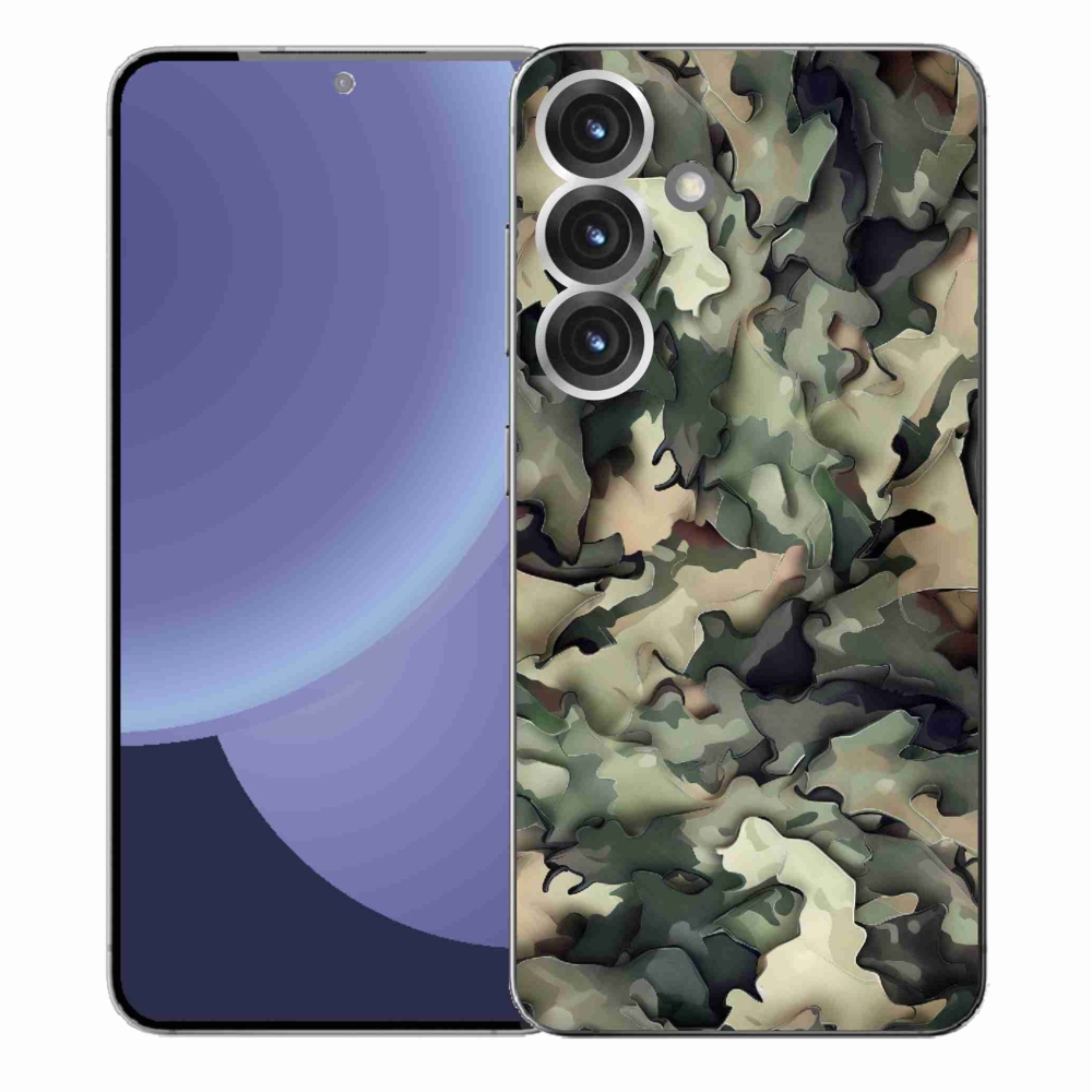 Gelový kryt mmCase na Samsung Galaxy S25+ - maskáčový vzor 9