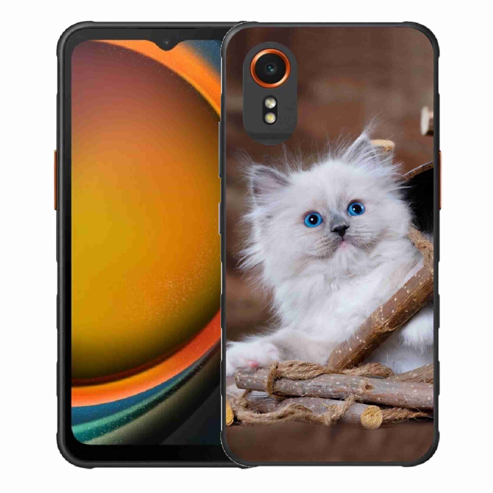Gelový kryt mmCase na Samsung Galaxy Xcover 7 - bílé kotě