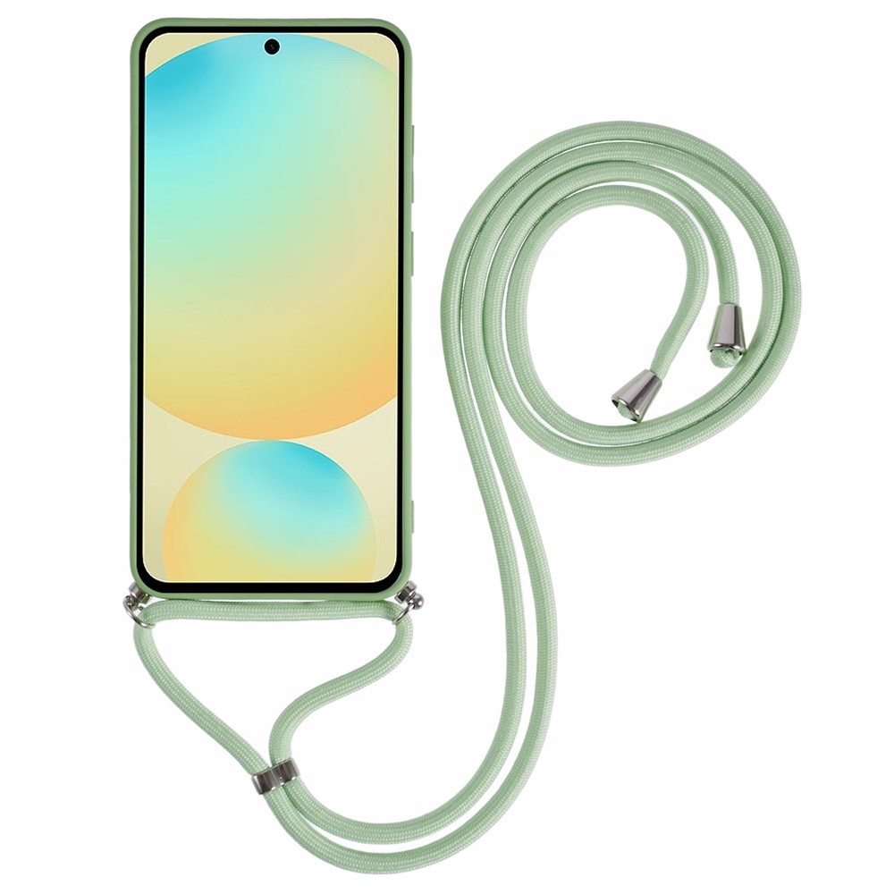 Lining gelový obal se šňůrkou na Samsung Galaxy S25 FE - světlezelený
