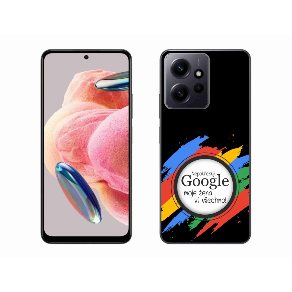 Gelový kryt mmCase na Xiaomi Redmi Note 12 4G - žena ví všechno černé pozadí