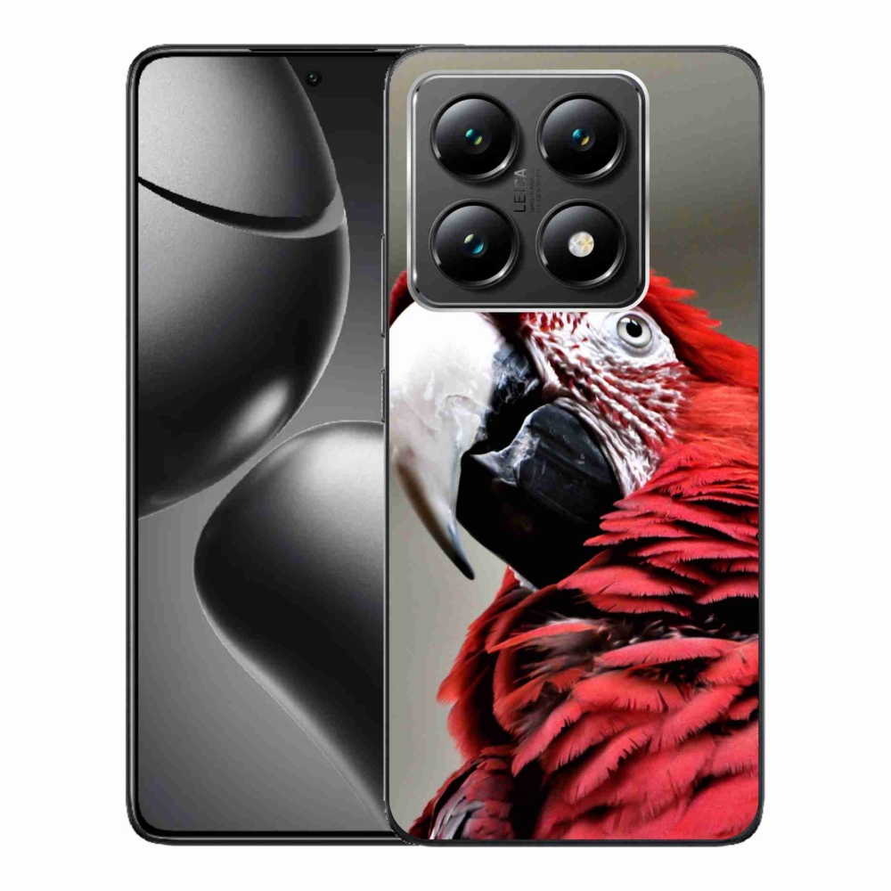 Gelový obal mmCase na Xiaomi 14T - papoušek ara červený