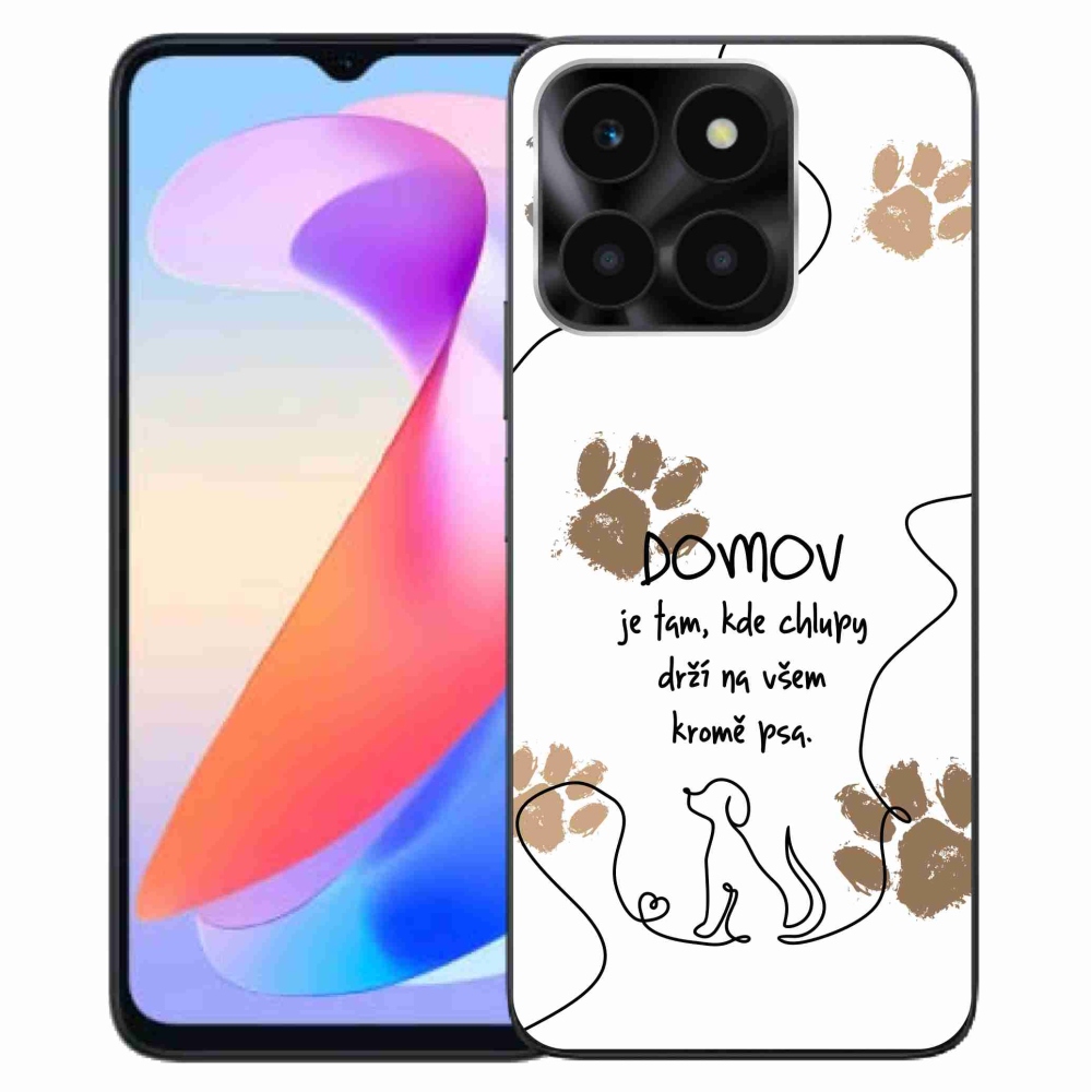 Gelový kryt mmCase na Honor X6a - psí motiv bílé pozadí