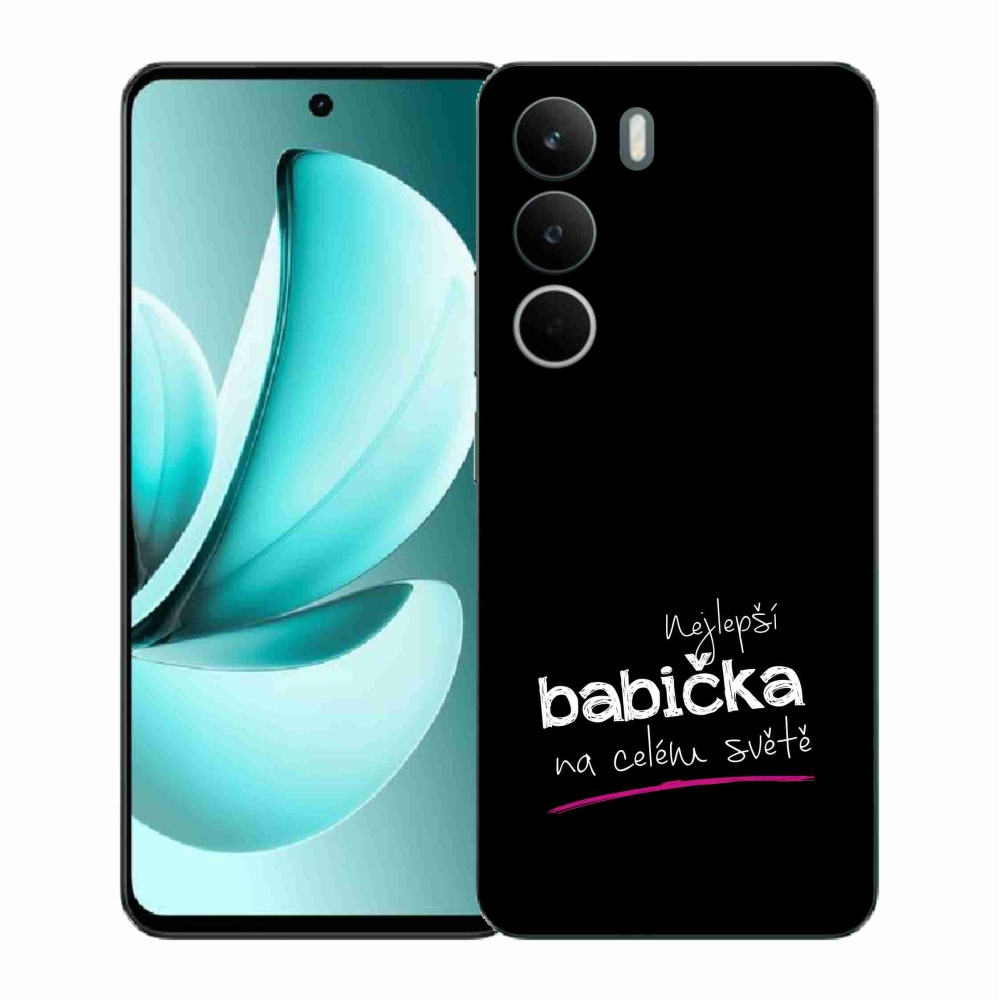 Gelový kryt mmCase na Realme C71 - nejlepší babička 4 černé pozadí