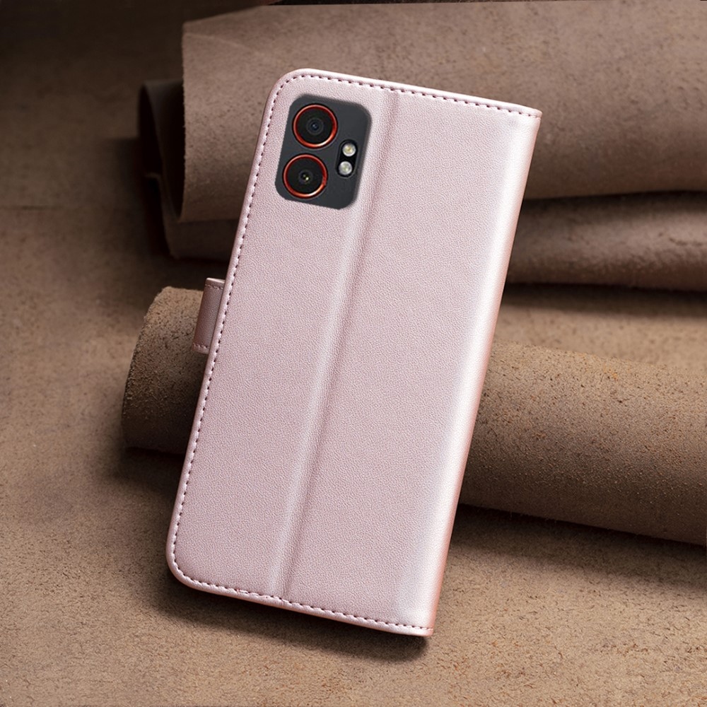 BNF knížkové pouzdro na Samsung Galaxy Xcover 7 Pro - růžovozlaté