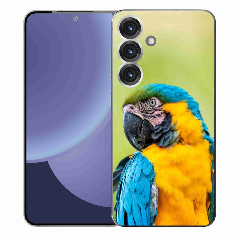 Gelový kryt mmCase na Samsung Galaxy S25+ - papoušek ara 2