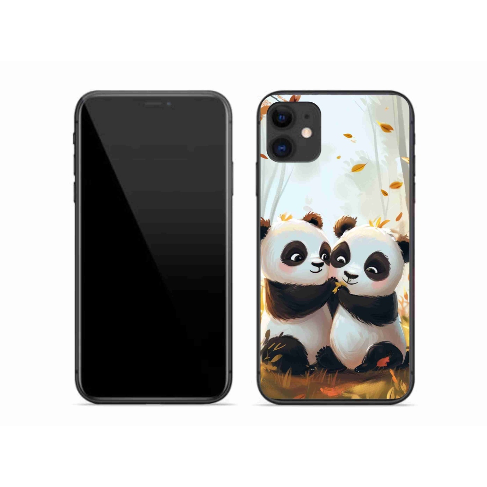 Gelový kryt mmCase na iPhone 11 - pandy
