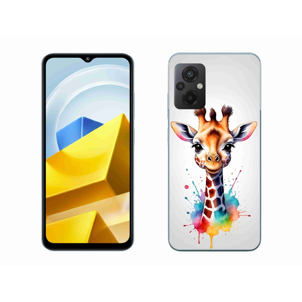 Gelový kryt mmCase na Xiaomi Poco M5 4G - žirafa 1