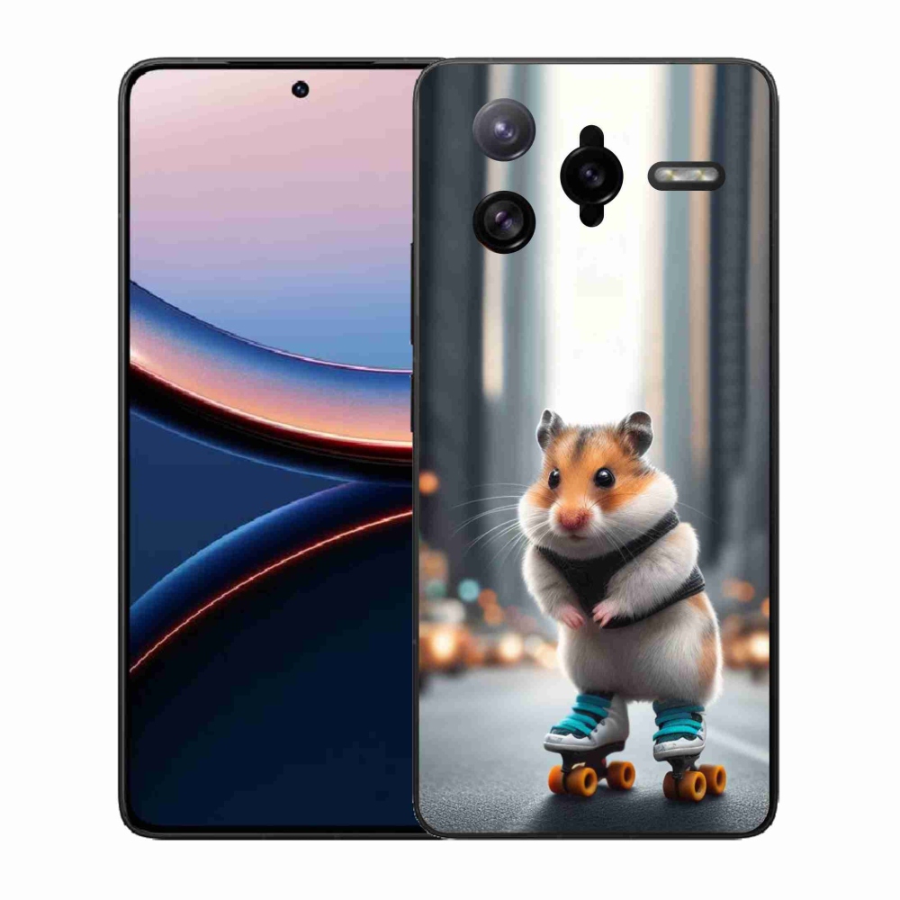 Gelový kryt mmCase na Xiaomi Poco F7 Ultra - křeček na bruslích