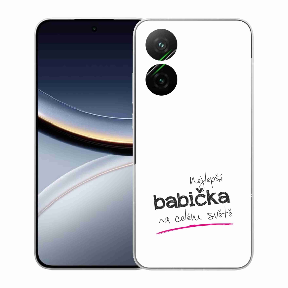 Gelový kryt mmCase na Xiaomi Poco F7 5G - nejlepší babička 4 bílé pozadí