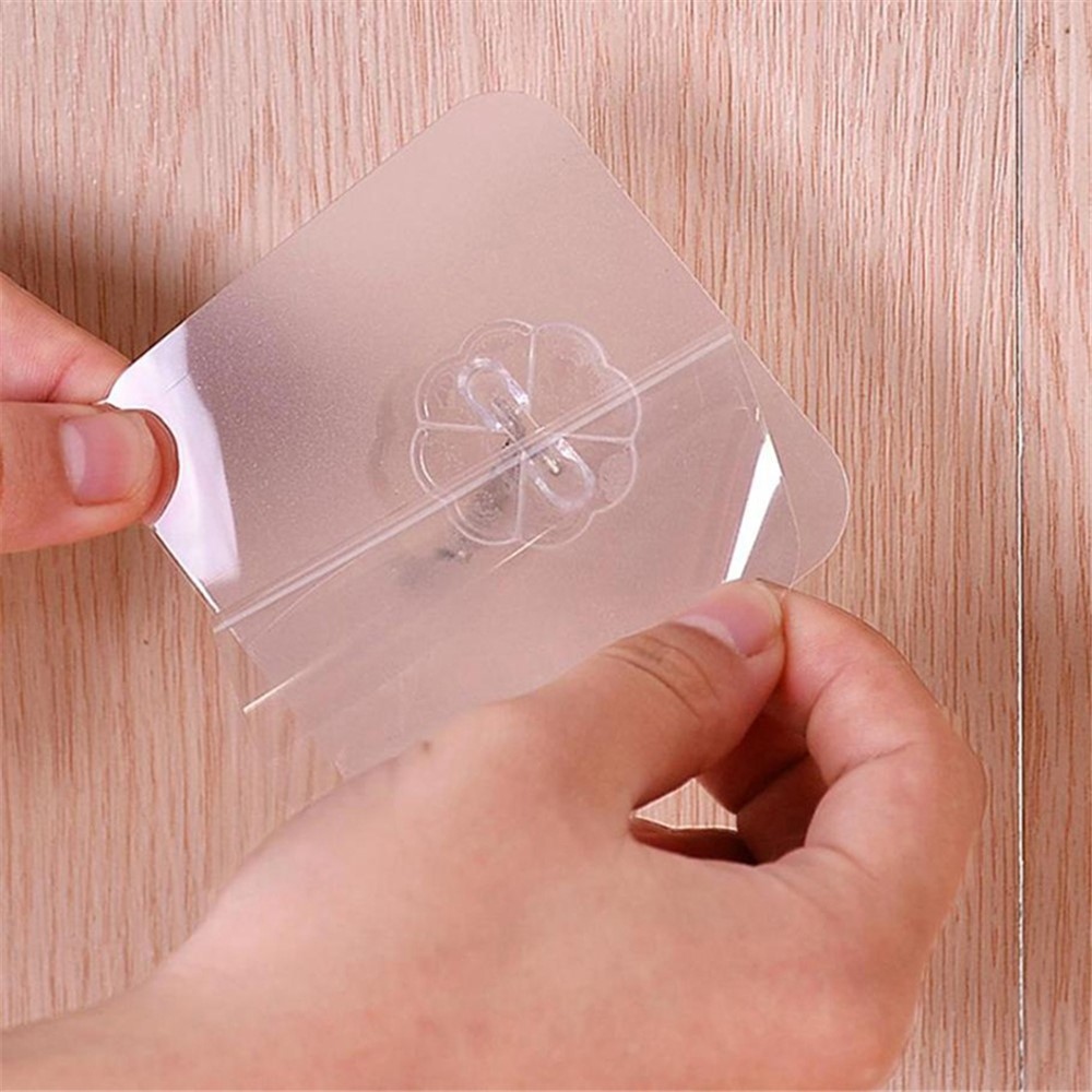 Voděodolné samolepicí transparentní háčky na zeď (10 ks)