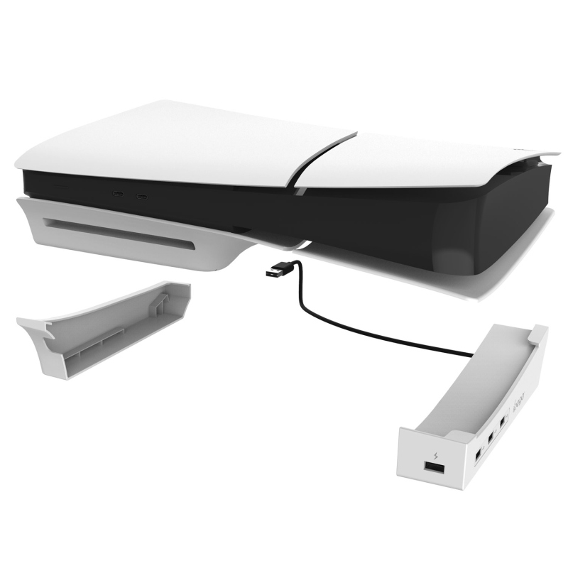 iPega P5S008 Horizontální Stojan s USB HUB pro PS5 Slim White