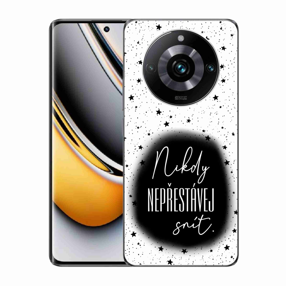 Gelový kryt mmCase na Realme 11 Pro/11 Pro+ - citát 1 černobílé pozadí