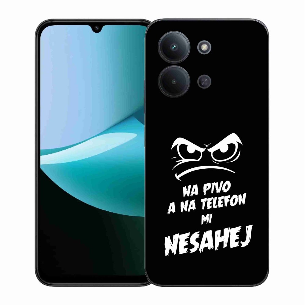 Gelový kryt mmCase na Xiaomi Redmi 15C 4G (171mm)/Poco C85 4G (171mm) - pivní motiv 2 černé pozadí