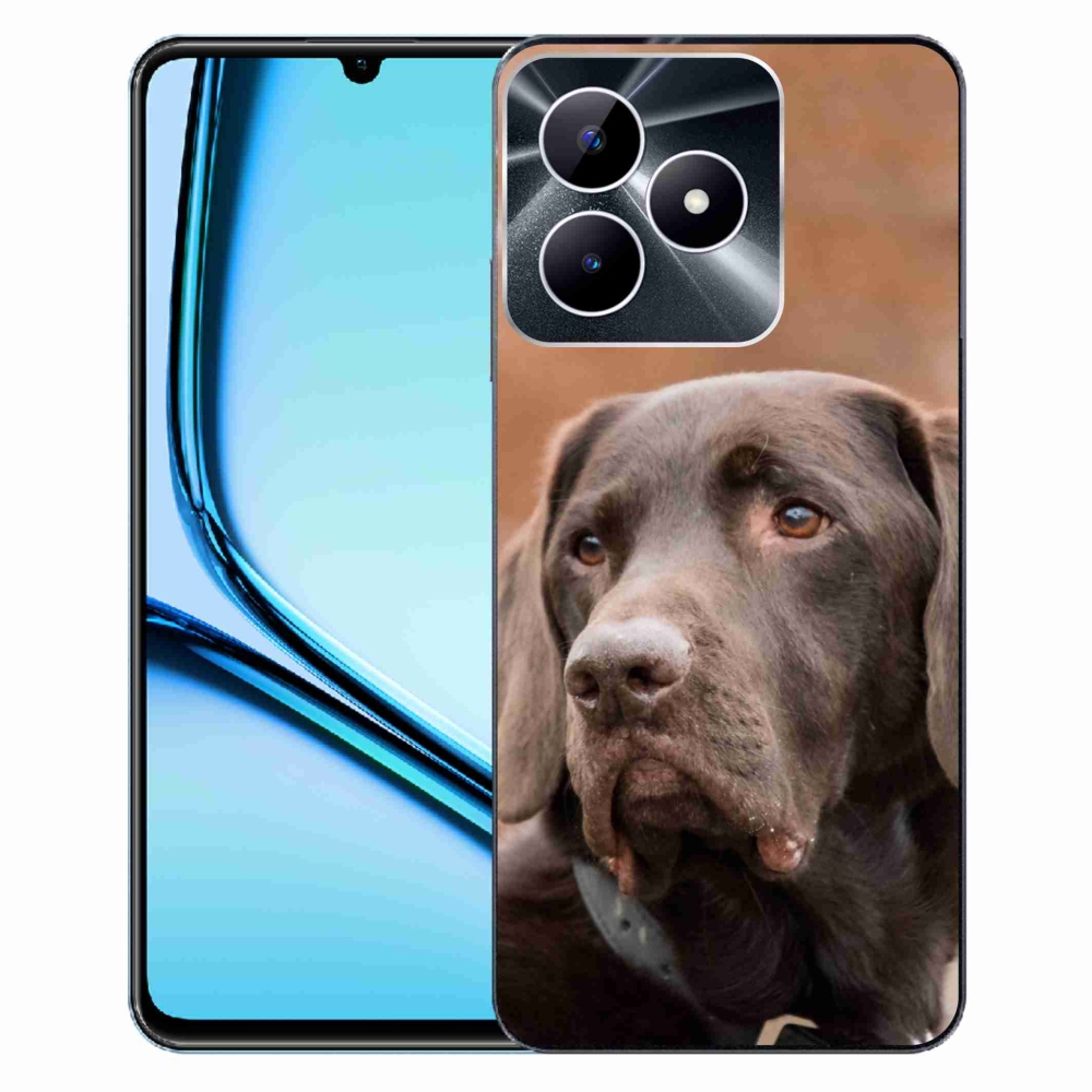 Gelový obal mmCase na Realme Note 50 - hnědý labrador