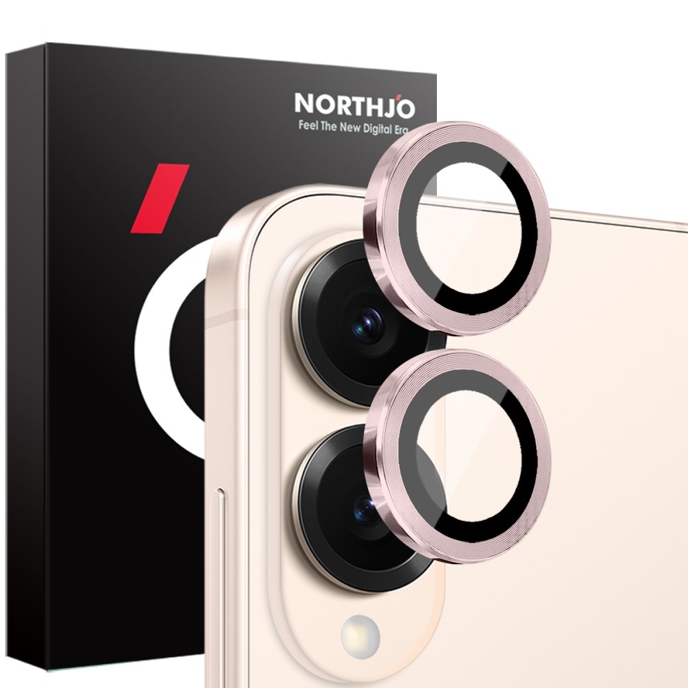 NORTHJO sklo čočky fotoaparátu na Samsung Galaxy S25 Edge (samostatná skla) - růžové