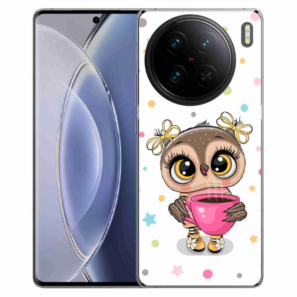 Gelový kryt mmCase na Vivo X90 Pro - kreslená sovička