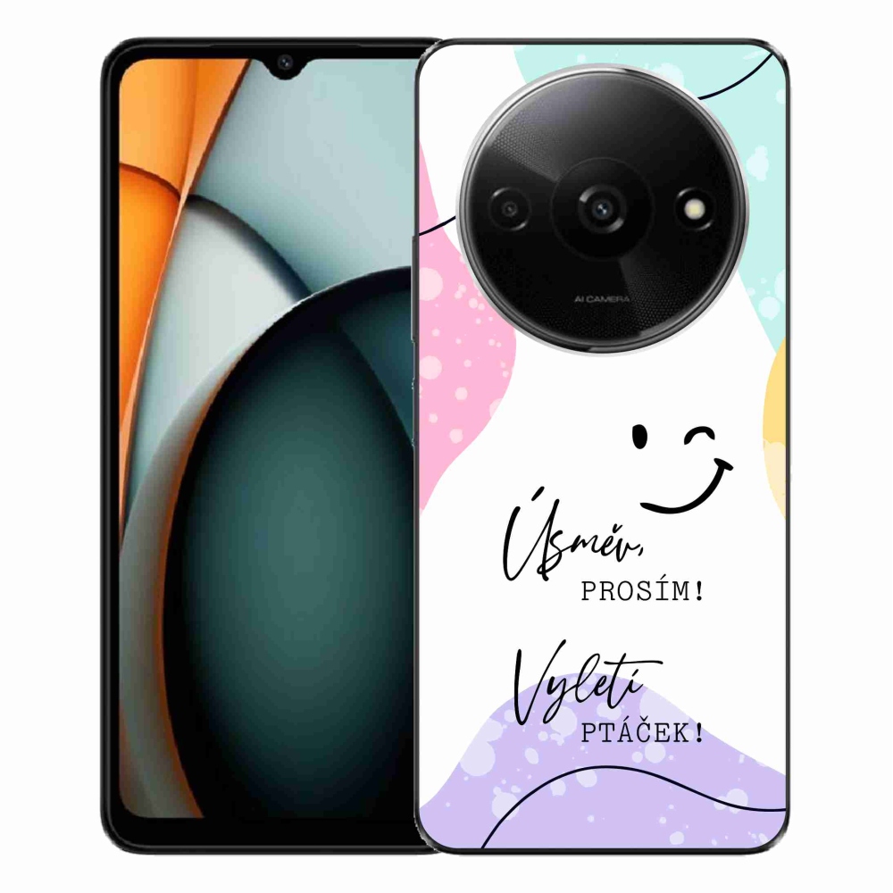 Gelový kryt mmCase na Xiaomi Redmi A3  - vtipný text 4 bílé pozadí