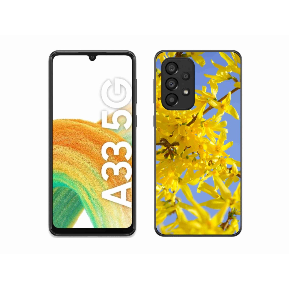 Gelový kryt mmCase na Samsung Galaxy A33 5G - žluté květy