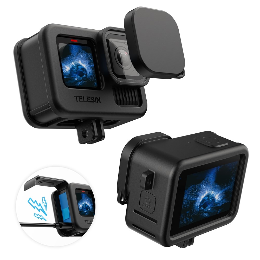 TELESIN silikonové ochranné pouzdro s krytkou objektivu pro GoPro Hero 13/12/11/10/9