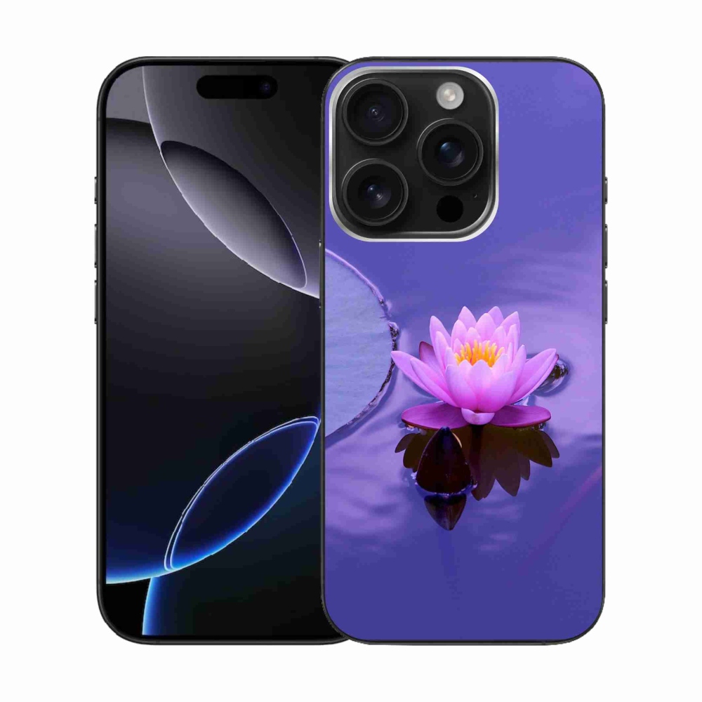 Gelový obal mmCase na iPhone 16 Pro - květ na hladině