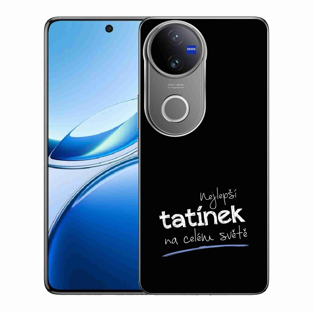 Gelový kryt mmCase na Vivo V50 5G - nejlepší tatínek 4 černé pozadí