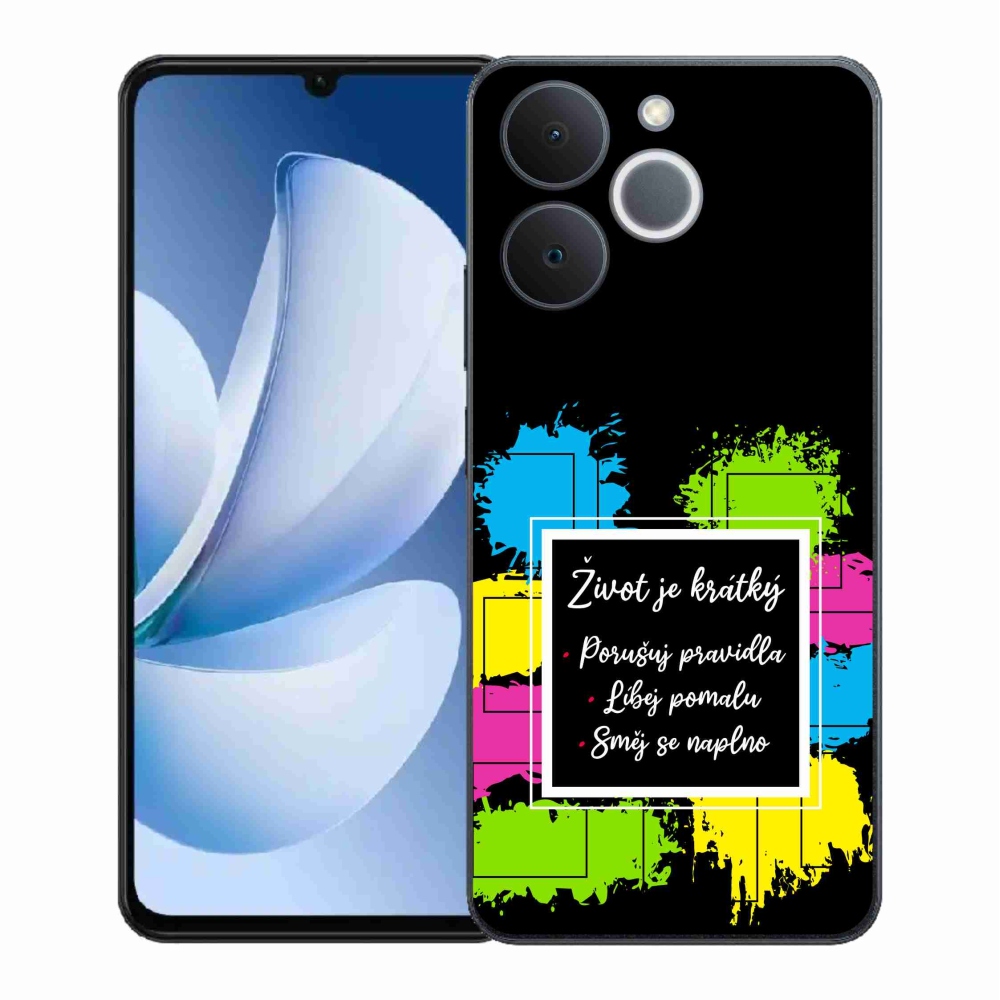 Gelový kryt mmCase na Realme Note 70T - citát 5 černé pozadí