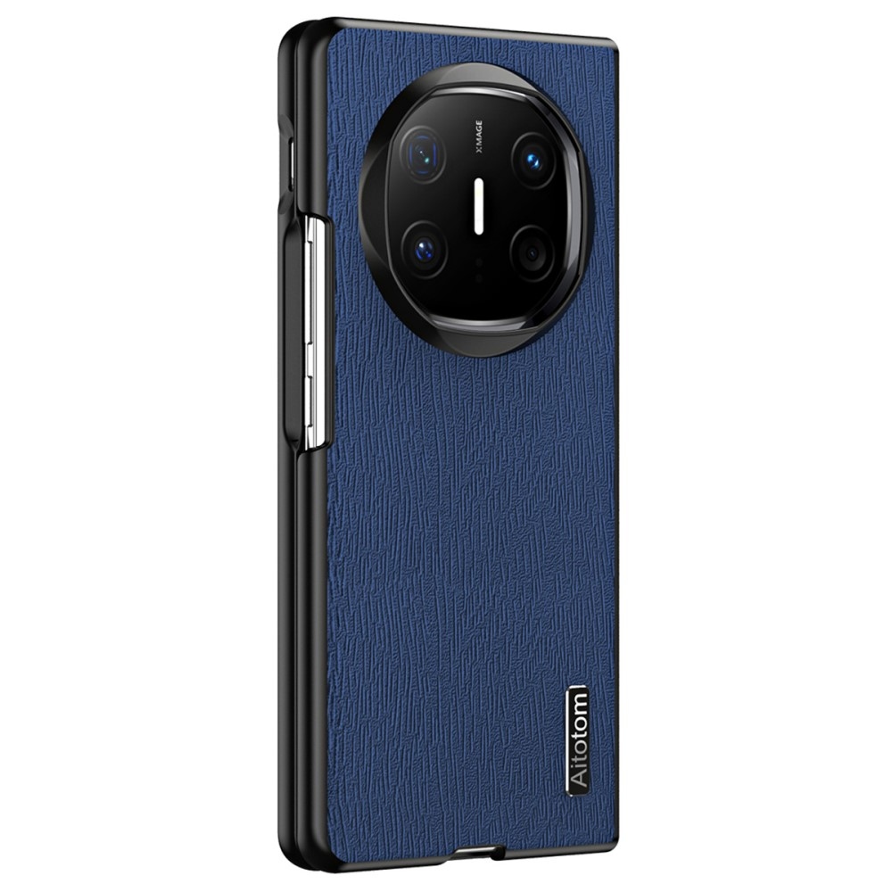 Aitotom plastový kryt s umělou kůží na Huawei Mate X6 - modrý