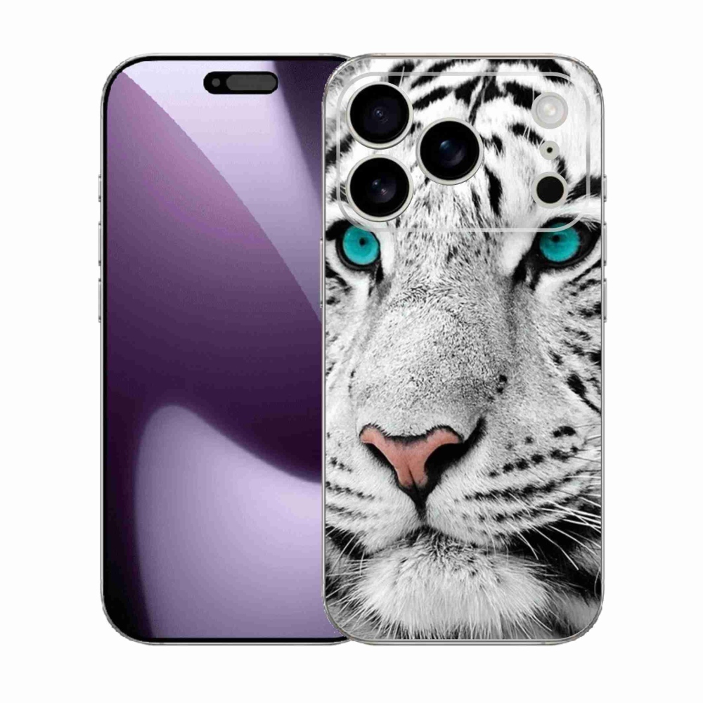 Gelový kryt mmCase na iPhone 17 Pro - bílý tygr