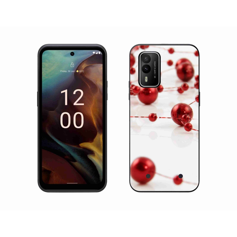 Gelový kryt mmCase na Nokia XR21 - vánoční řetěz
