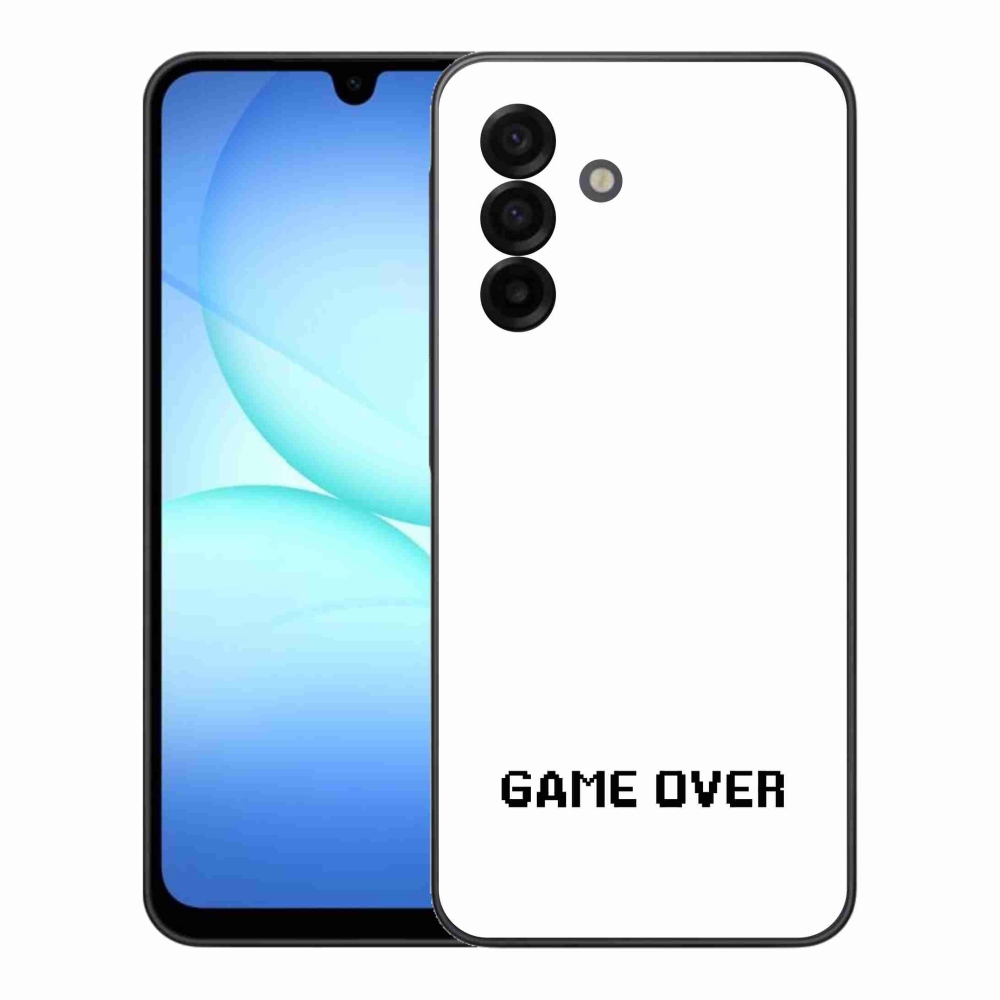 Gelový kryt mmCase na Samsung Galaxy A17 4G/5G - game over bílé pozadí