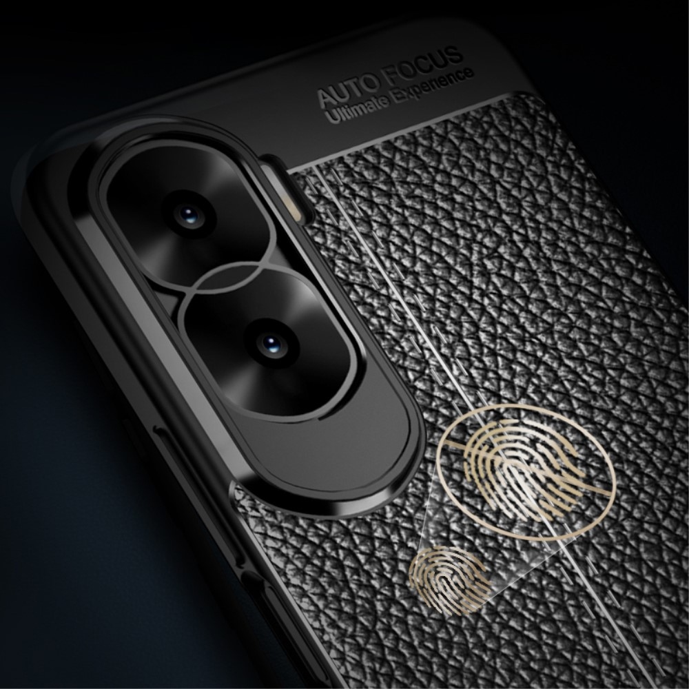Litchi odolný gelový obal na Honor 90 Lite - černý