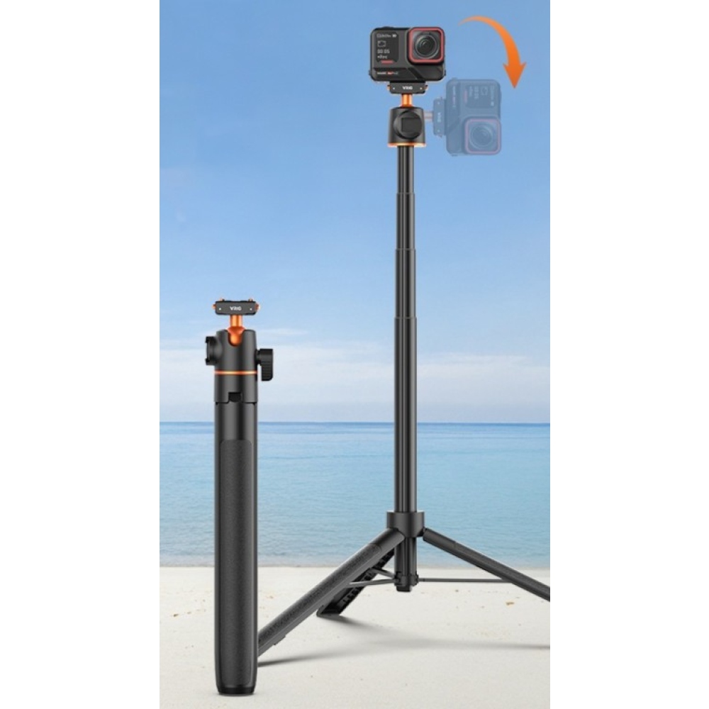 VRIG teleskopická selfie tyč 140 cm se stativem pro Insta360 X5 a Ace Pro 2