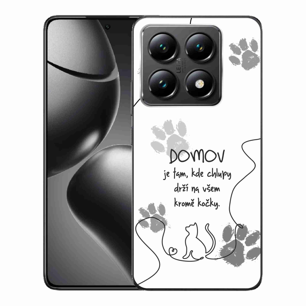Gelový kryt mmCase na Xiaomi 14T - kočičí motiv bílé pozadí