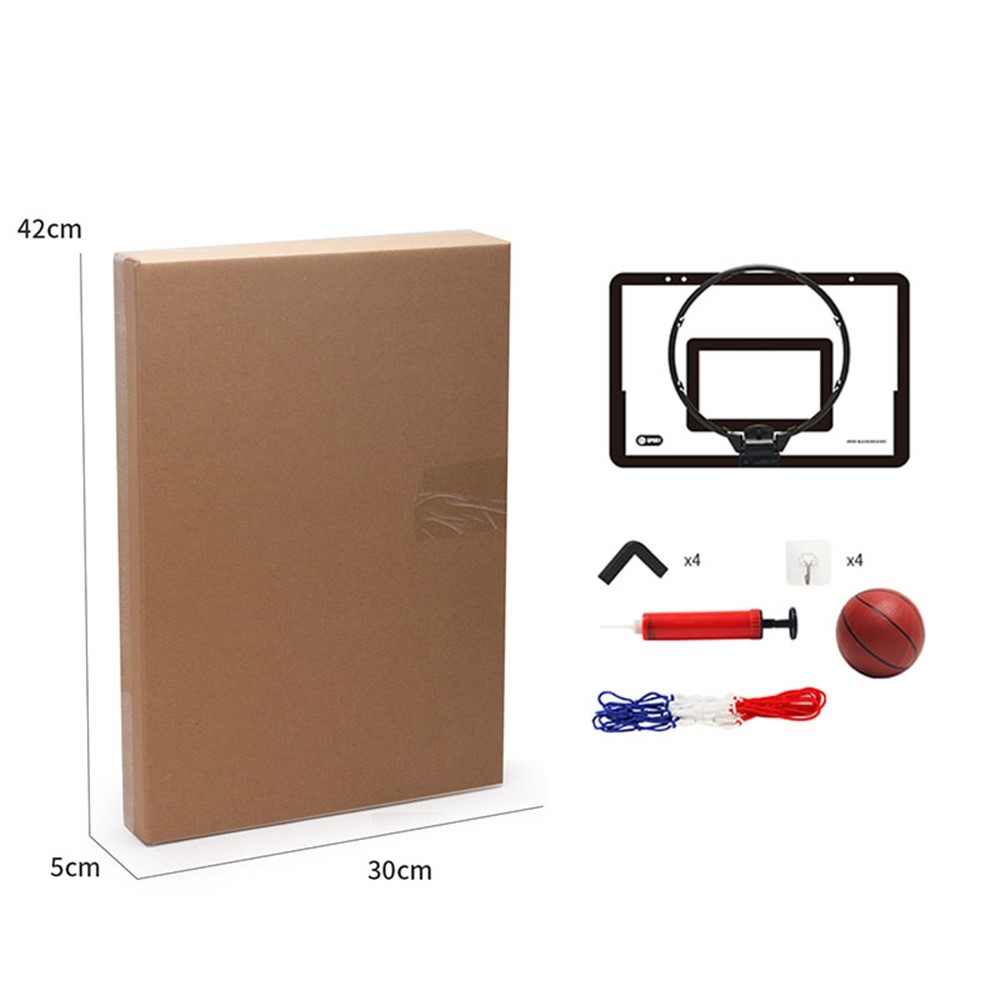 Závěsný basketbalový koš na dveře bez vrtání – černý