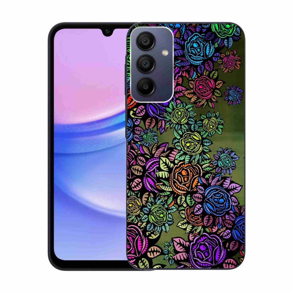 Gelový kryt mmCase na Samsung Galaxy A15 4G/5G - květiny 6
