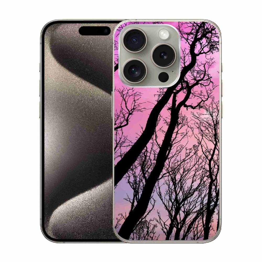 Gelový obal mmCase na iPhone 15 Pro - opadané stromy