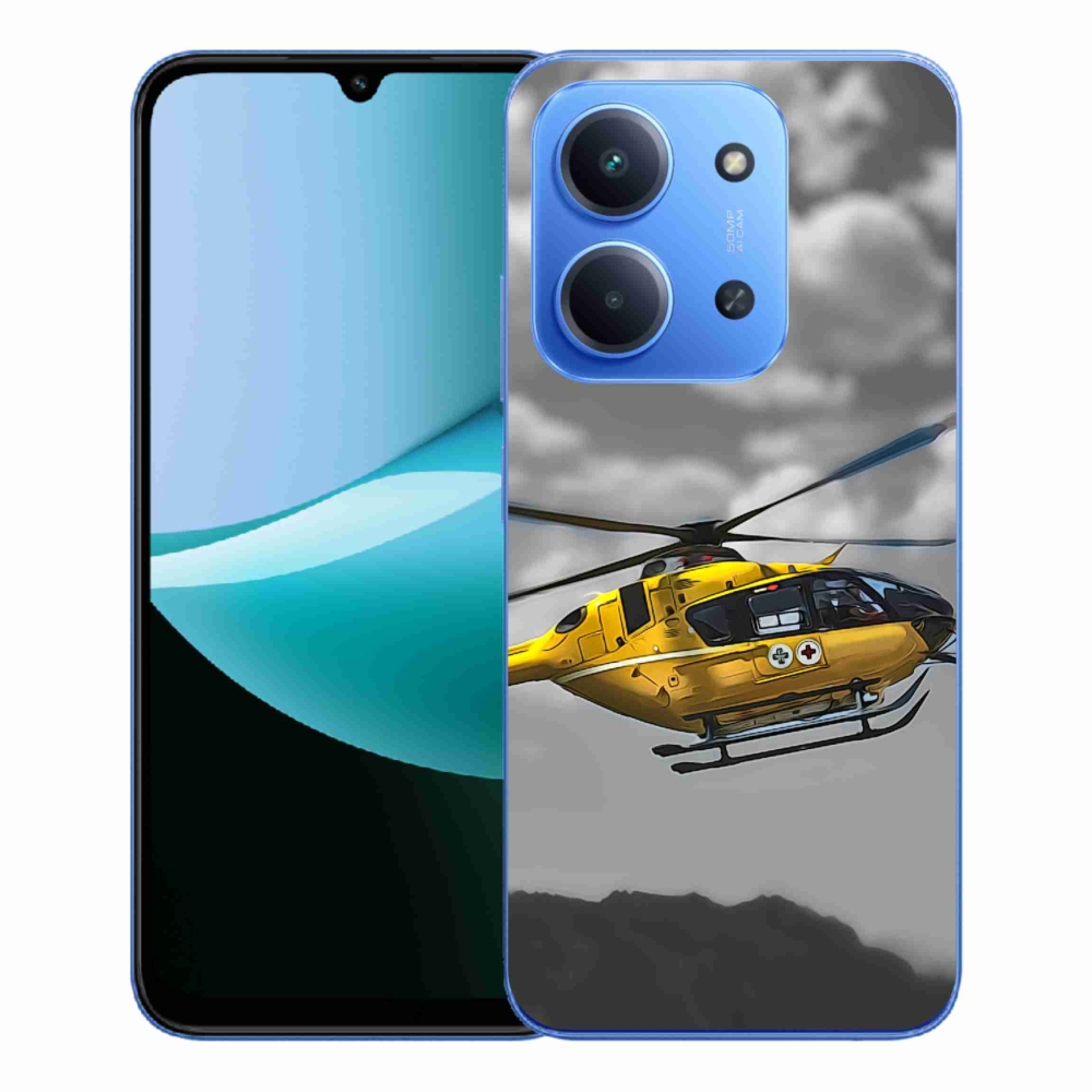 Gelový kryt mmCase na Xiaomi Redmi 15C 4G/5G (173mm) - žlutá helikoptéra