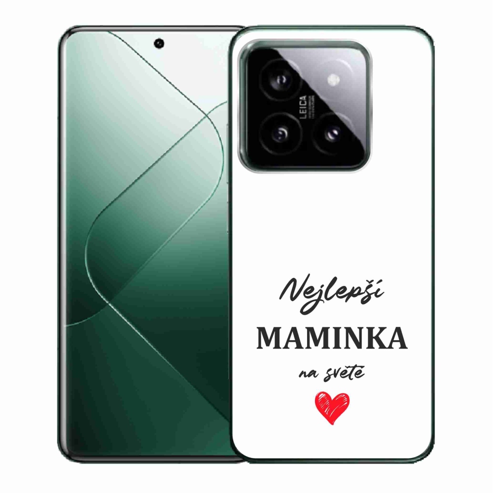 Gelový kryt mmCase na Xiaomi 14 - nejlepší maminka 1 bílé pozadí