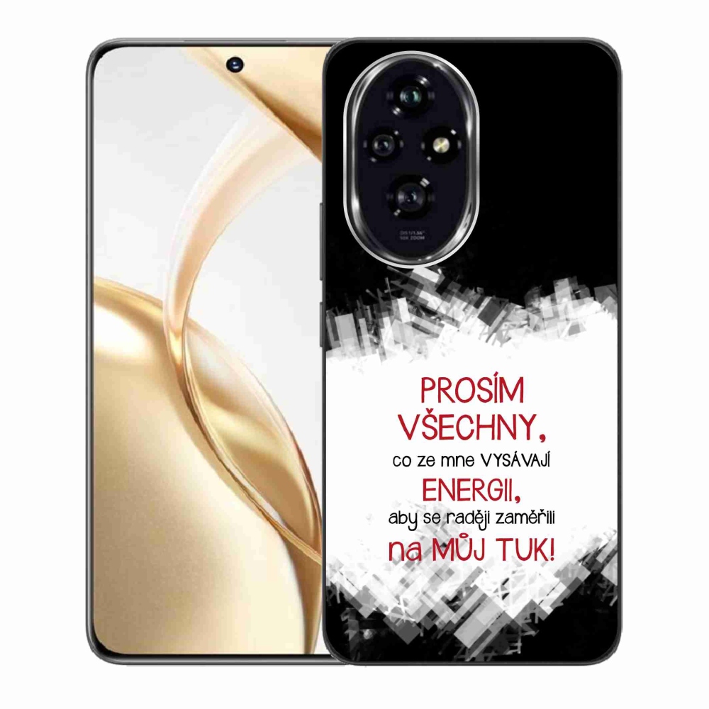 Gelový kryt mmCase na Honor 200 5G - vtipný text 1 červený
