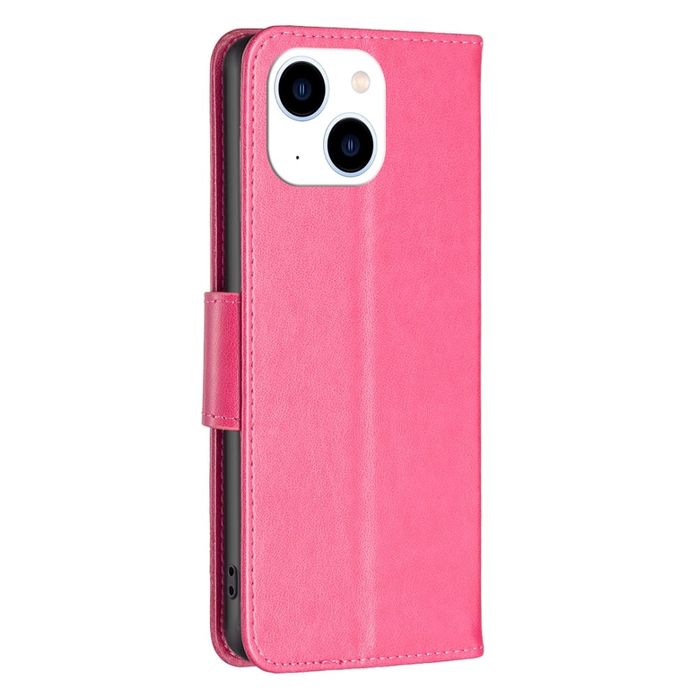 Butterfly knížkové pouzdro na iPhone 15 - rose