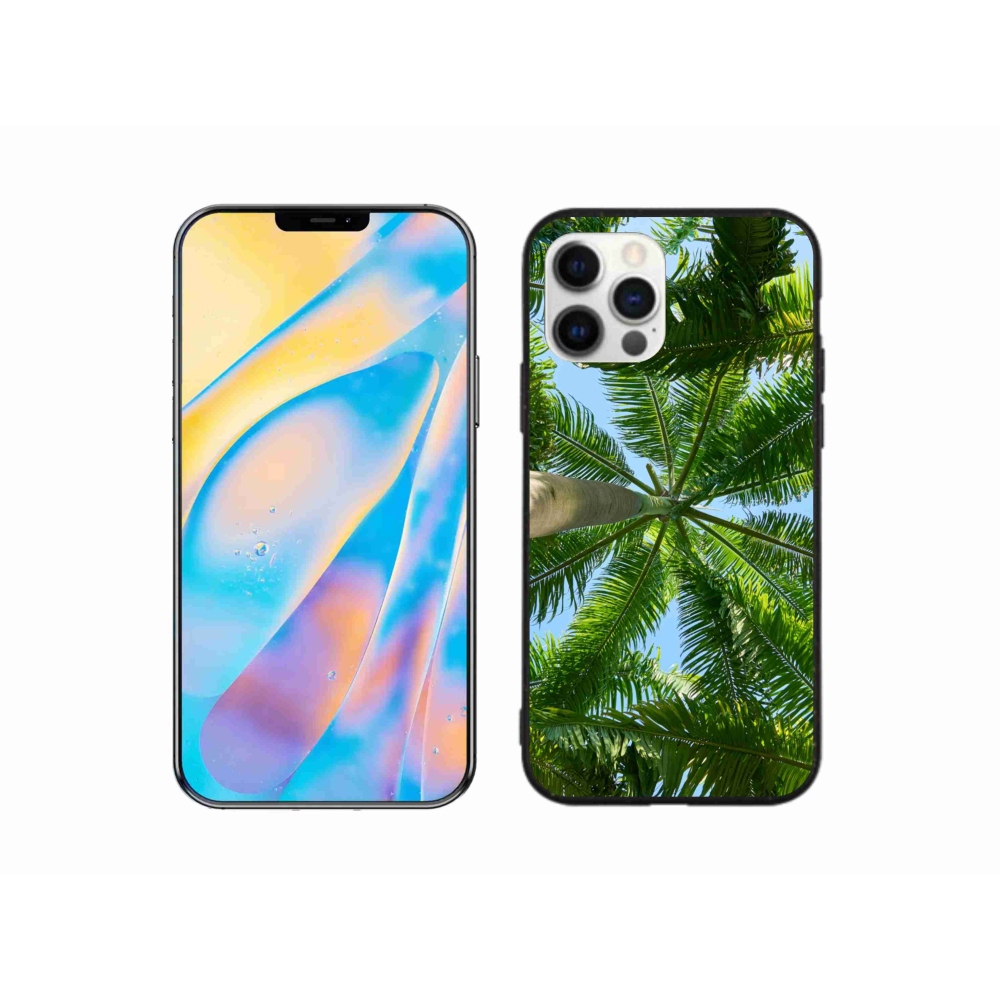 Gelový kryt mmCase na iPhone 12 Pro - palmy